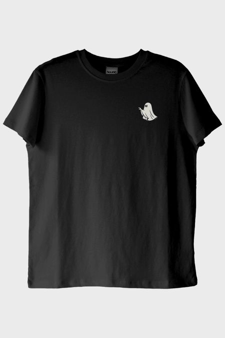 Sevimli Hayalet Siyah Tişört