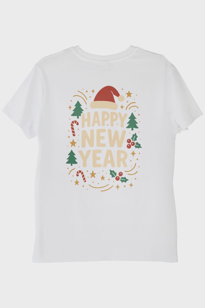 Mutlu Yılbaşı Beyaz Tişört