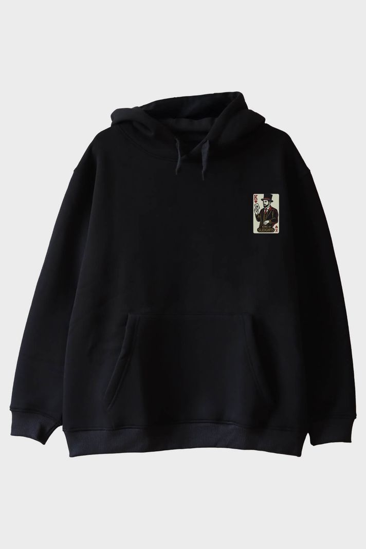 King Of Sleights Siyah Hoodie