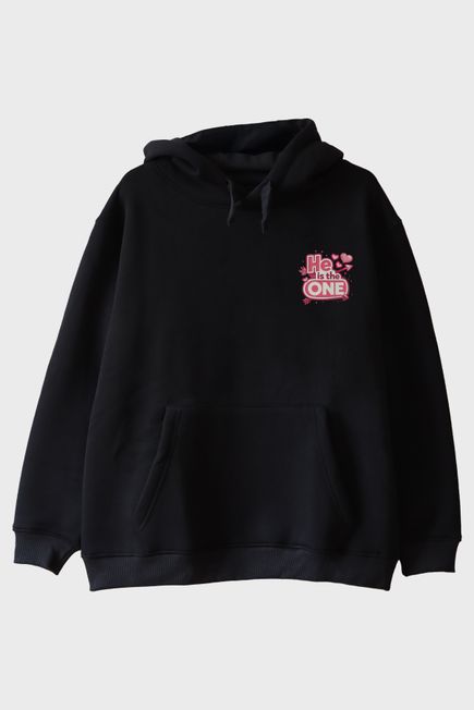 He is the ONE Siyah Hoodie