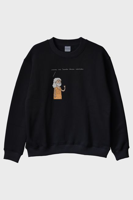 Cincinau Cinci Siyah Bisiklet Yaka Sweatshirt