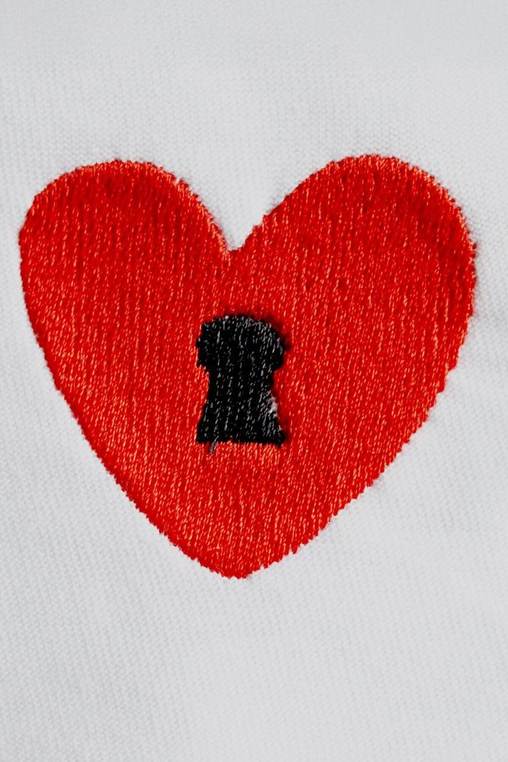 Anahtar ve Kalpli Kilit Desenli Çift Tişörtleri