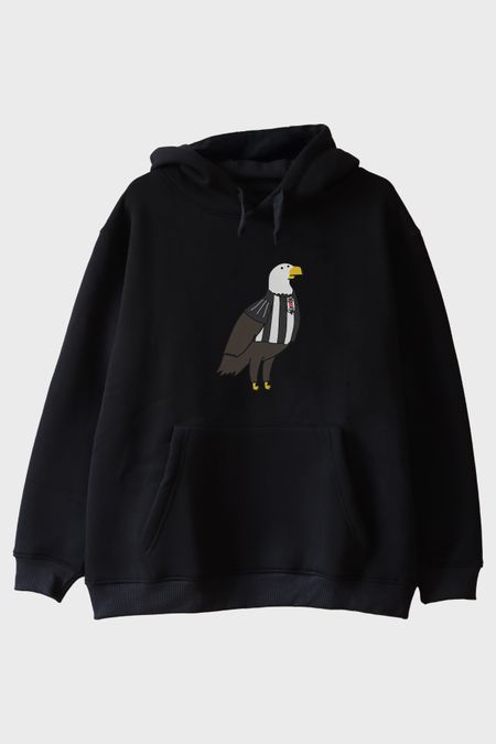Beşiktaşlı Kartal Siyah Hoodie