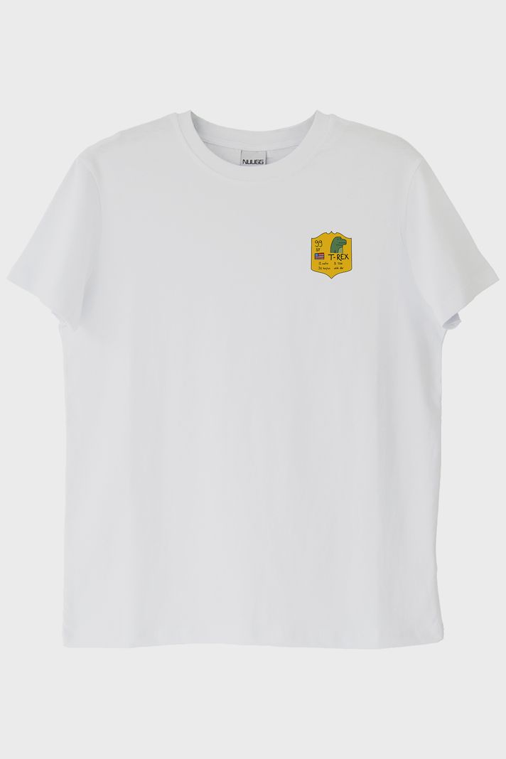 T-rex Rozetli Beyaz Tişört