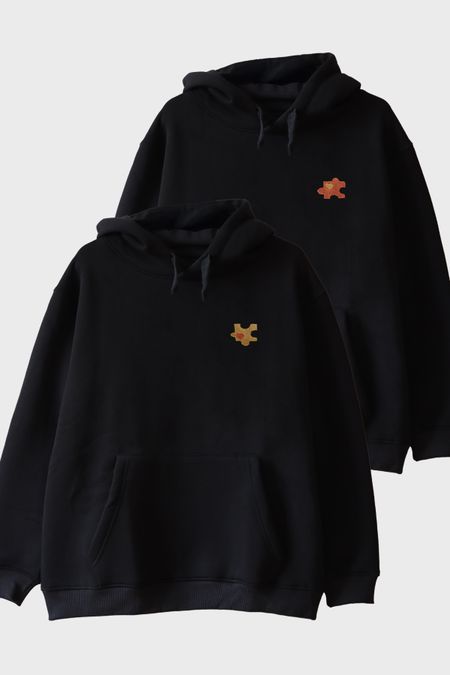 Puzzle Parçalı Çift Kombin Tişörtü - Sevgililer Günü Hediyesi