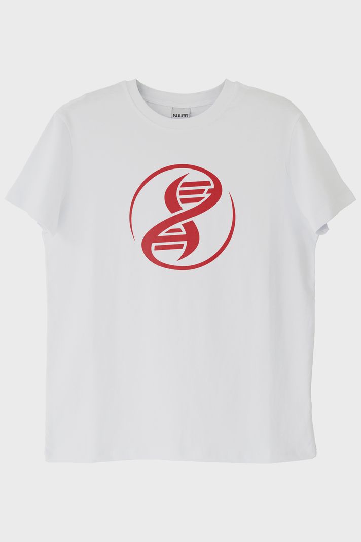 Evrim Ağacı Logolu Tasarım Baskı Beyaz Tişört