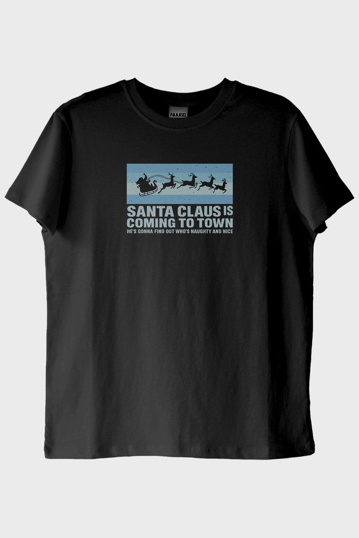 Santa Claus Siyah Tişört