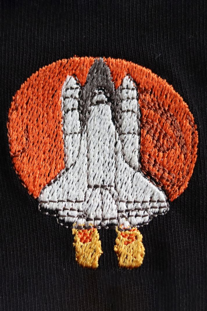 Hedef Mars Nakışlı Hoodie