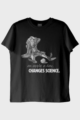 Newton's Happy Apple Siyah Tişört