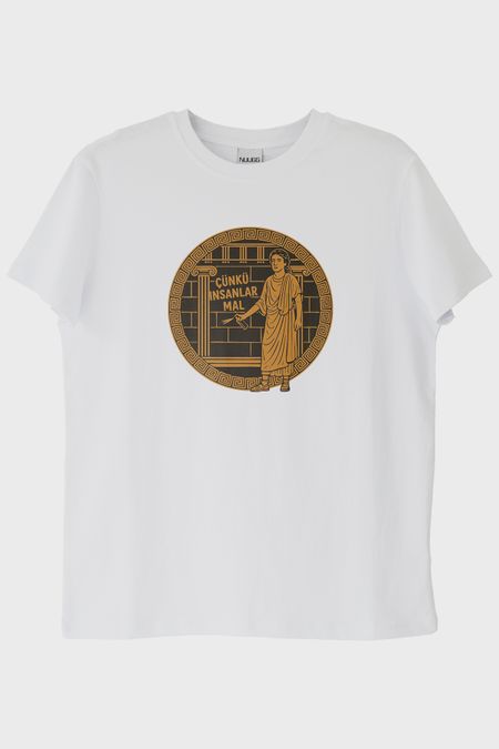 Diamond Tema Felsefi Tokat Beyaz Tişört