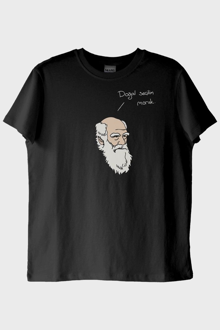 Doğal Seçilim Moruk Siyah Tişört