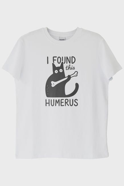 Humerus Mizahi Beyaz Tişört