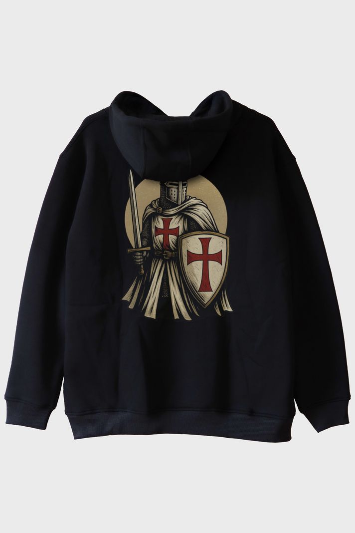 Tapınak Şövalyesi Siyah Hoodie