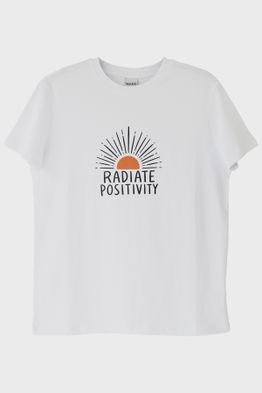 Radiate Positivity Beyaz Tişört