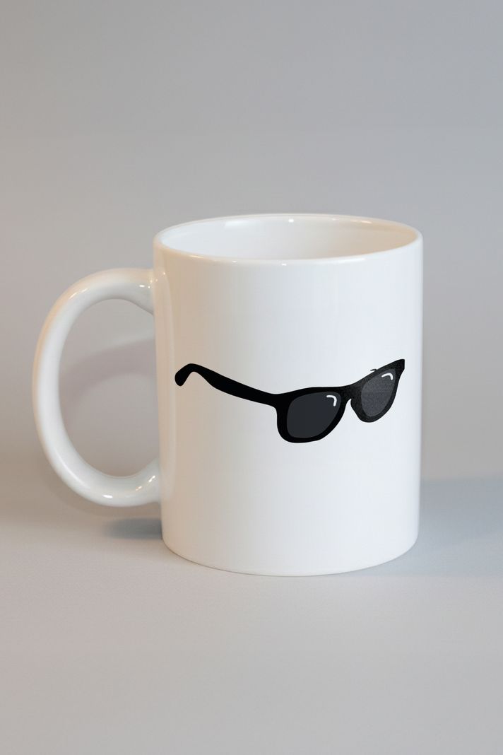 Gözlük Desenli Kupa