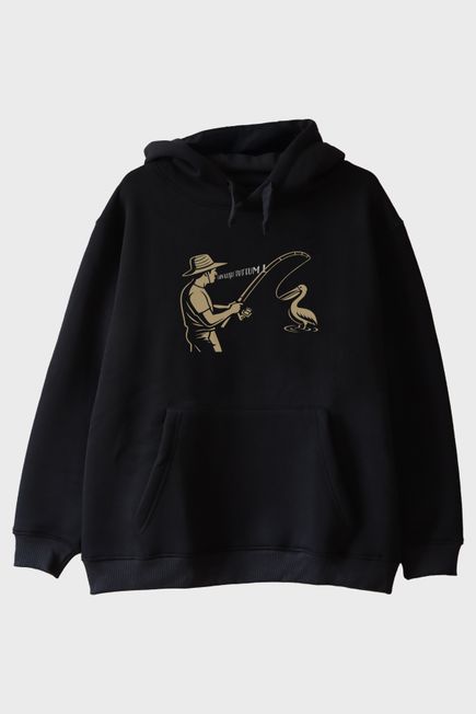 Lan Kuşu Tuttum Siyah Hoodie