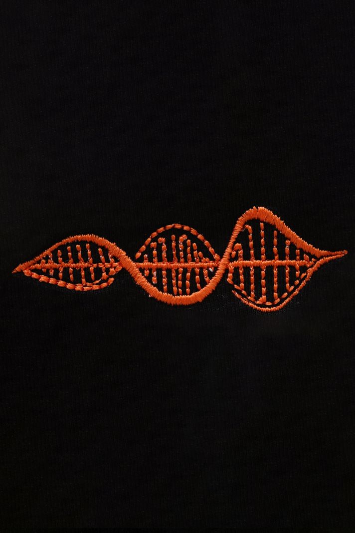 Turuncu DNA Nakışlı Hoodie