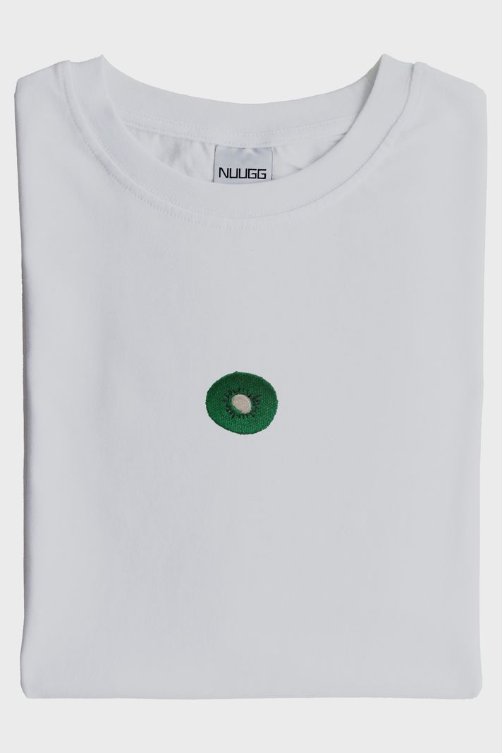 Kivi Desenli Nakış Tişört - Meyve Temalı Tişört