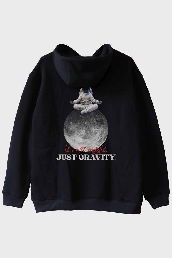 Just Gravity Siyah Hoodie