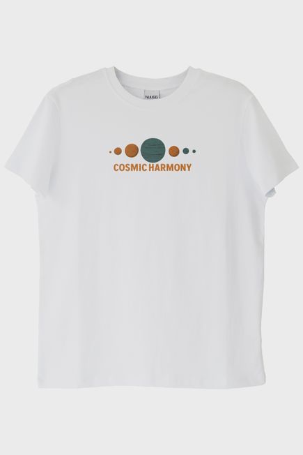 Cosmic Harmony Beyaz Tişört