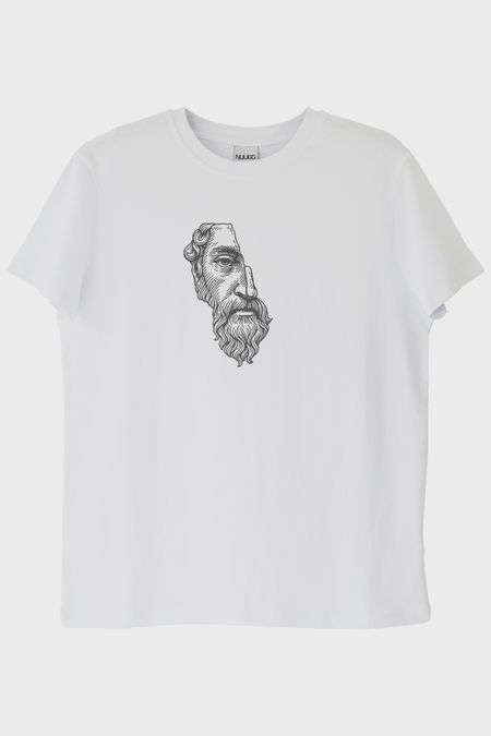 Marcus Aurelius Tasarımlı Beyaz Tişört