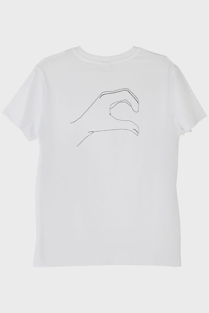 Kalp Eller Desenli Çift Kombini Tişört