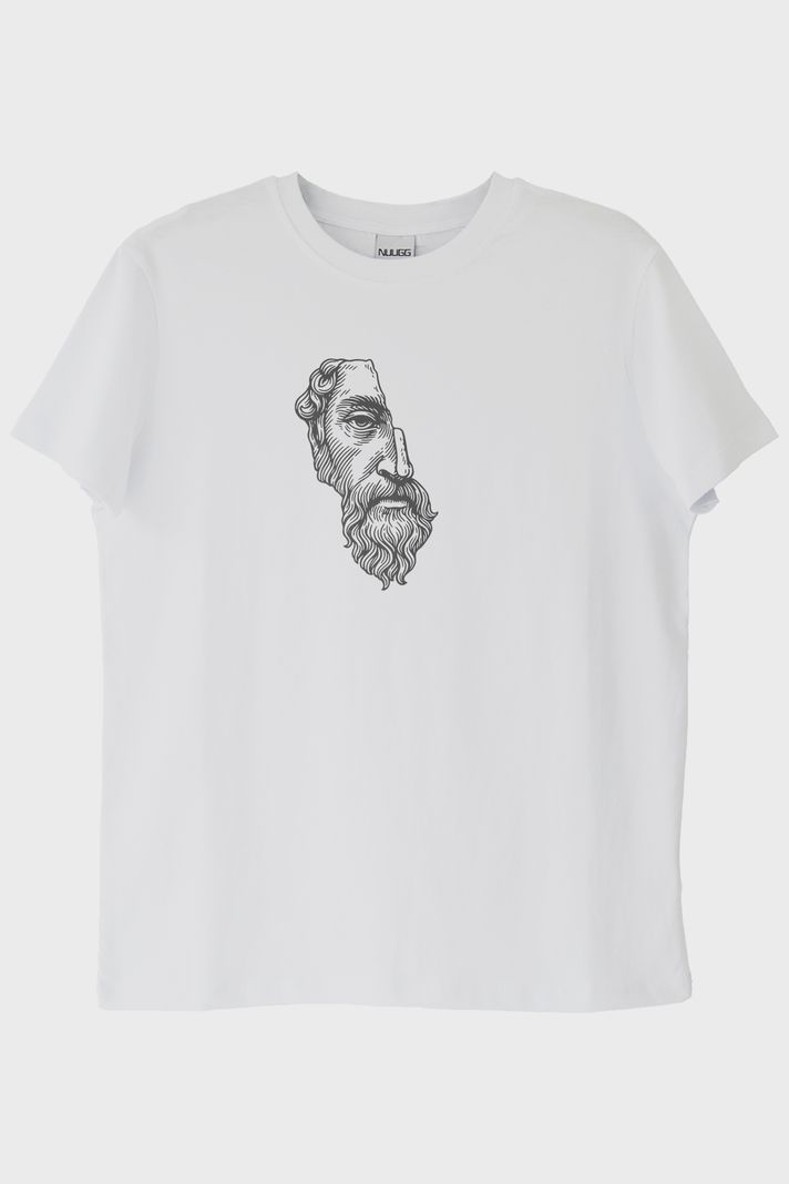 Marcus Aurelius Tasarımlı Beyaz Tişört