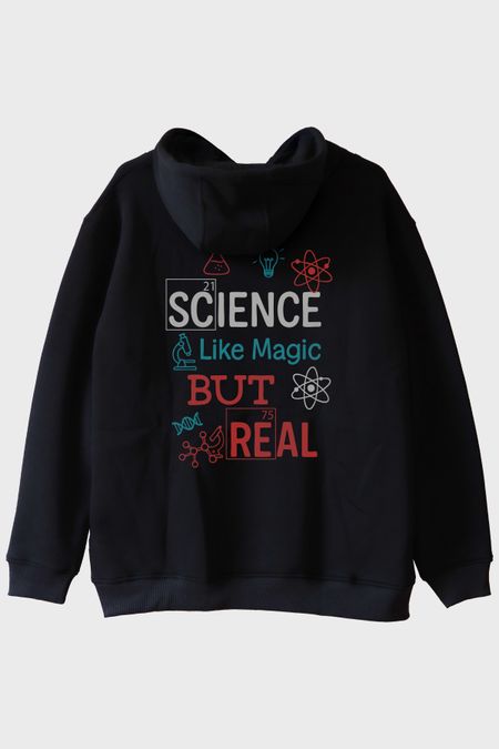 Science Like Magic Siyah Hoodie