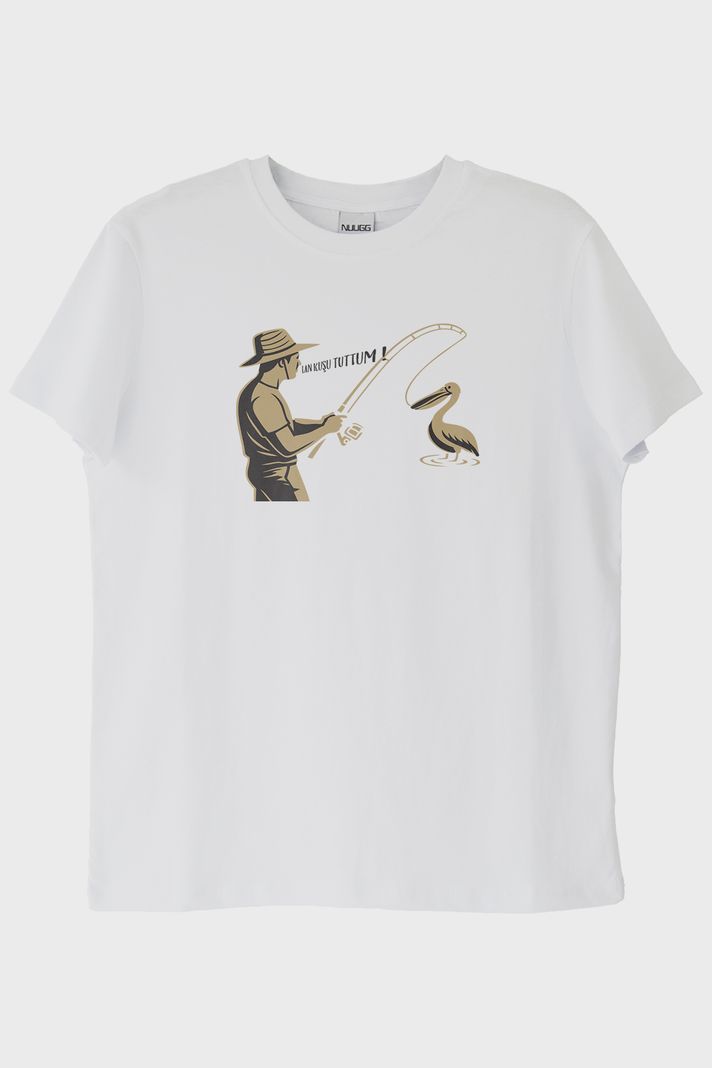 Lan Kuşu Tuttum Beyaz Tişört