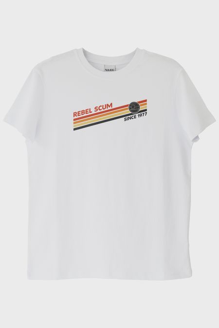 Retro 'Rebel Scum' Grafikli Star Wars Beyaz Tişört