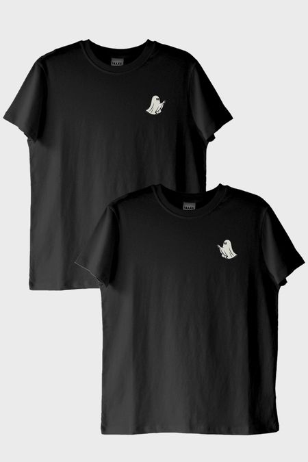 Hayalet Silüeti Siyah Tişört