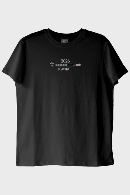 2026 Yükleniyor Siyah Tişört