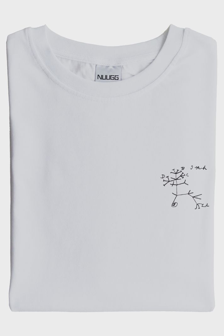 Darwin'in "I Think" Notu Desenli Nakış Tişört