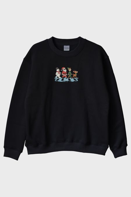 Yılbaşı Çetesi Siyah Bisiklet Yaka Sweatshirt