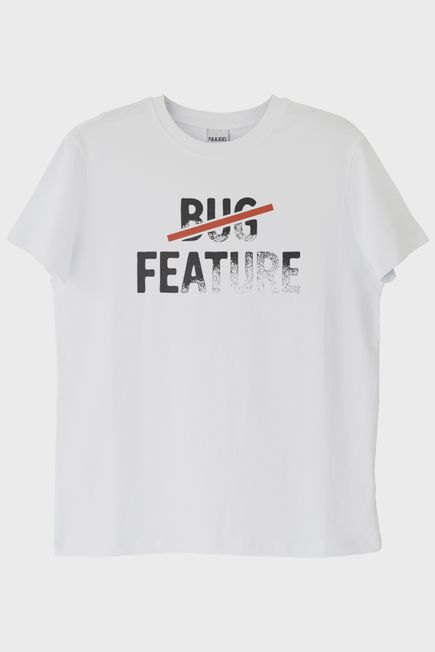 Bug Feature Beyaz Tişört