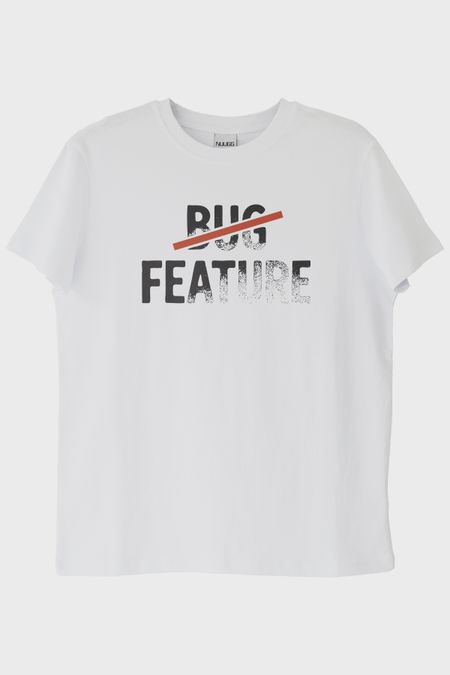 Bug Feature Beyaz Tişört