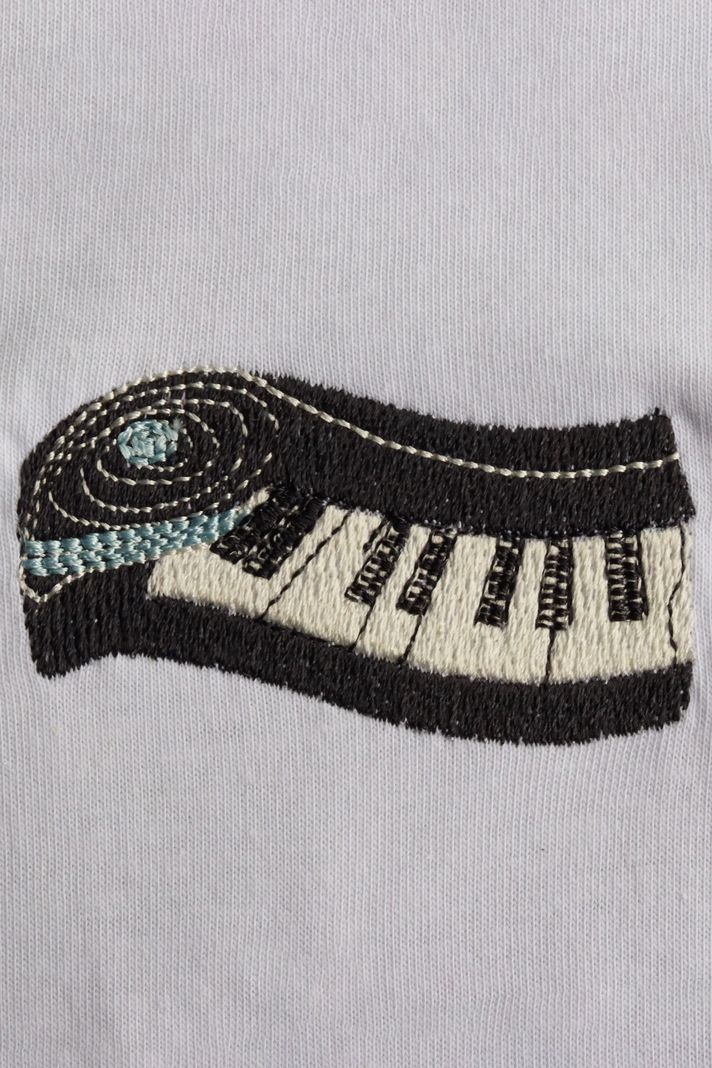 Piyano Tuşları Nakışlı Müzik T-Shirt