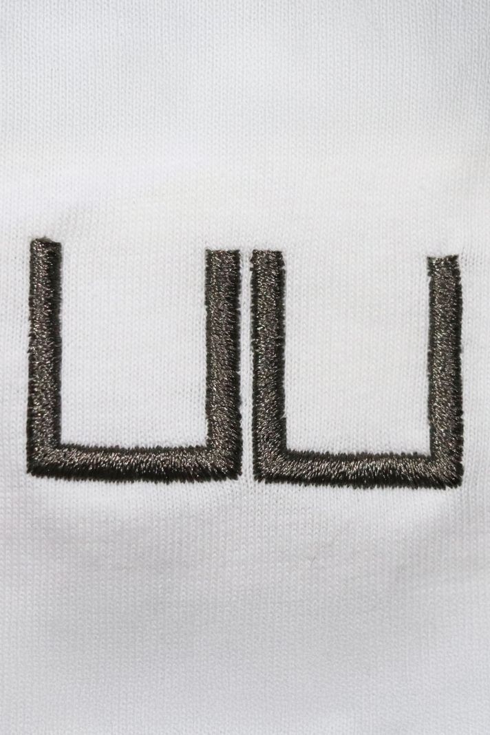UU Gri Logolu Nakışlı T-shirt