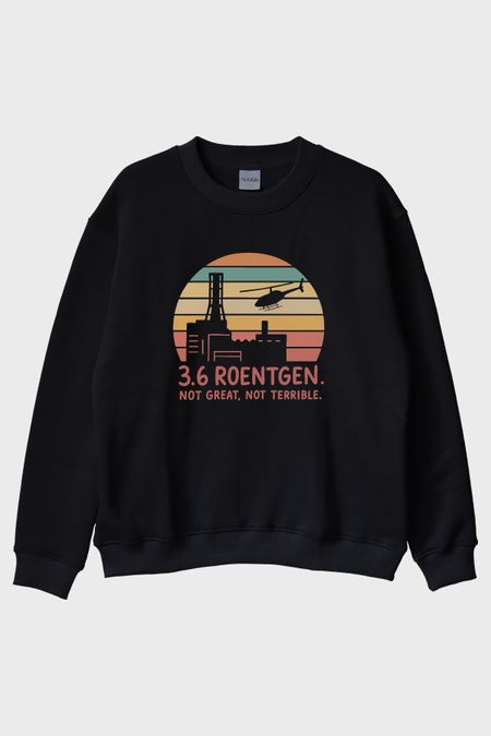 3.6 Roentgen Siyah Bisiklet Yaka Sweatshirt
