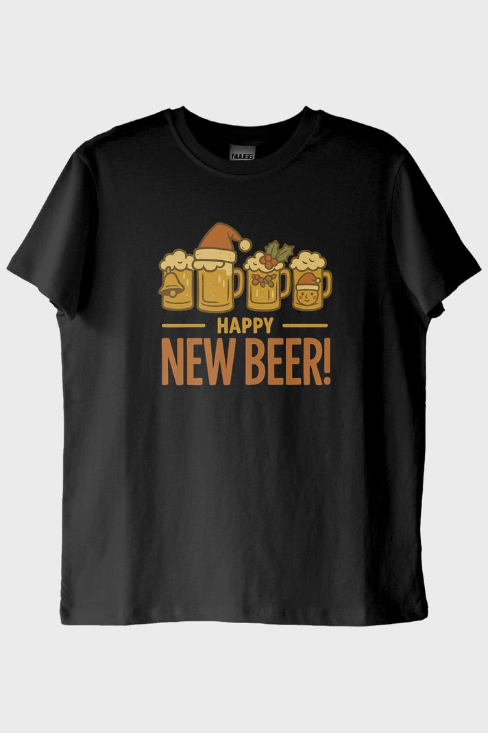 Happy New Beer Siyah Tişört