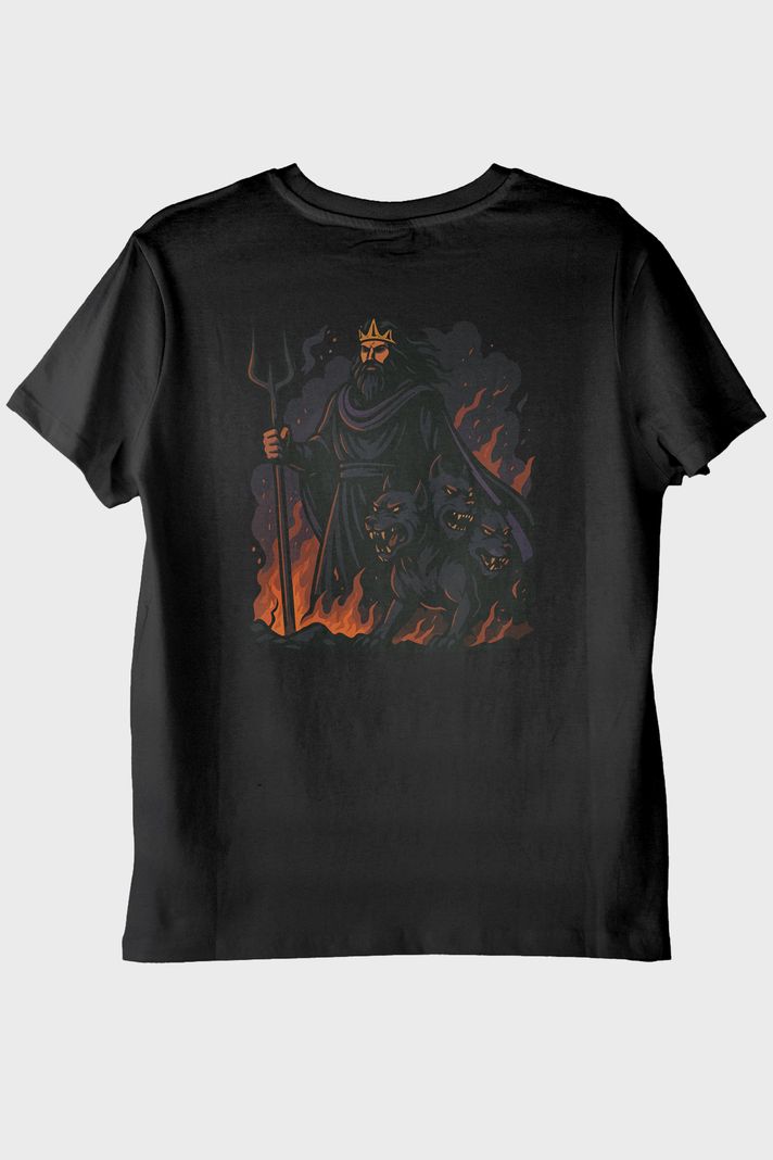 Hades ve Cerberus Siyah Tişört