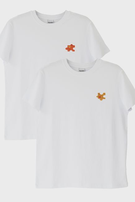 Puzzle Parçalı Çift Kombin Tişörtü - Sevgililer Günü Hediyesi