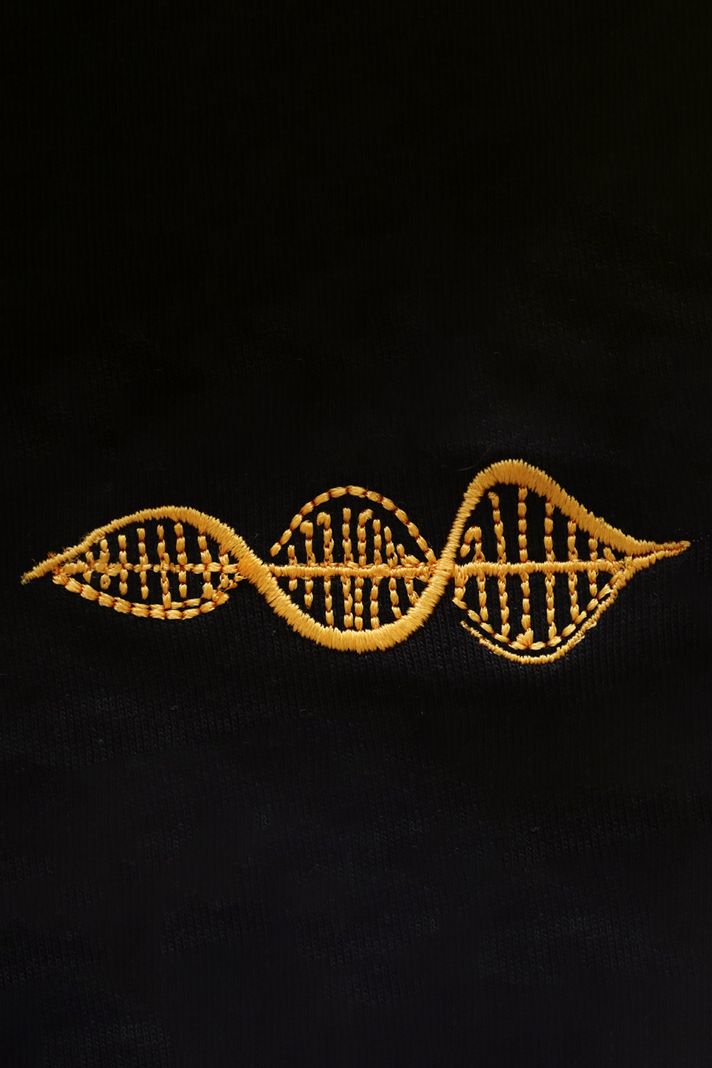 Sarı DNA Nakışlı Hoodie