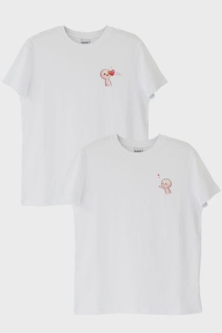 Kalbim Yolda Beyaz Tişört