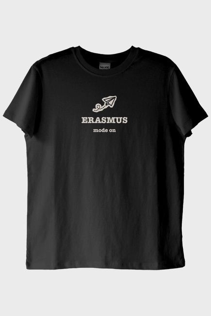 Erasmus Mode On Siyah Tişört