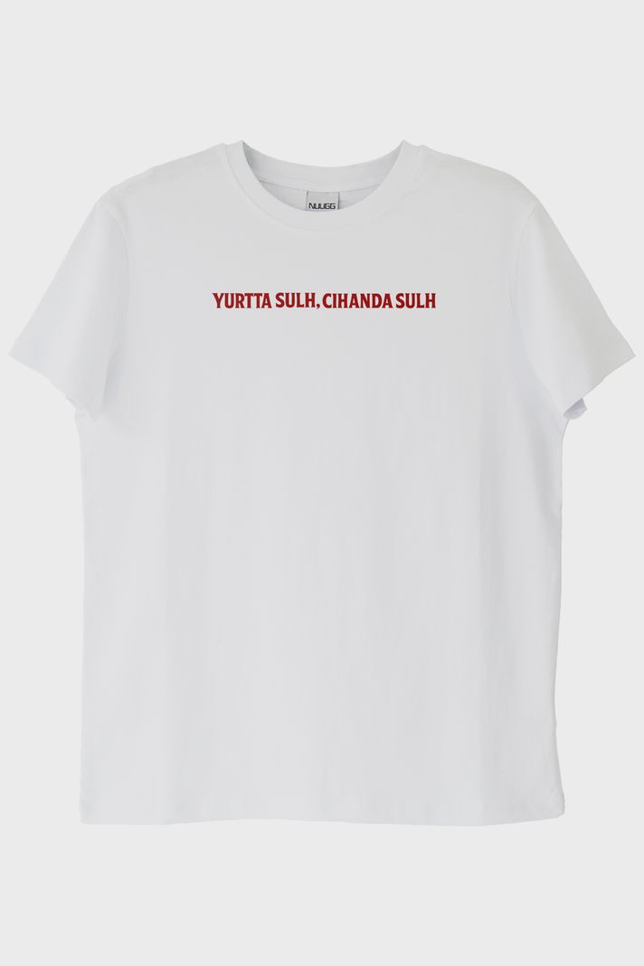 Yurtta Sulh Cihanda Sulh Beyaz Tişört