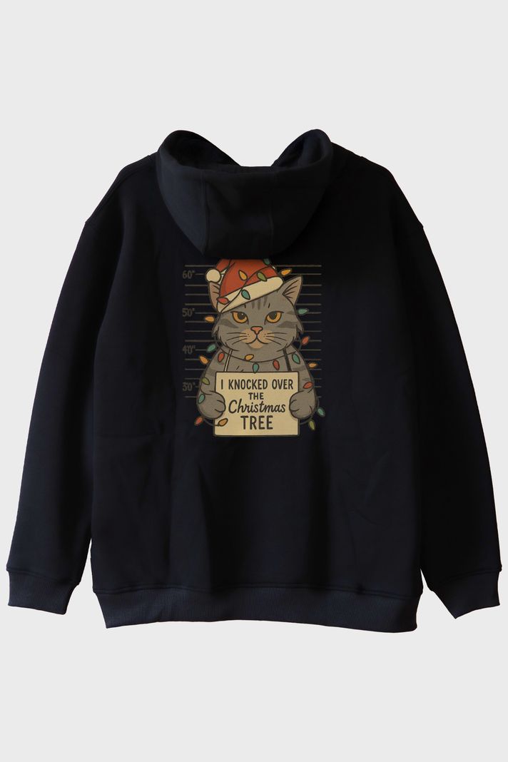 I Knocked the Tree Siyah Hoodie