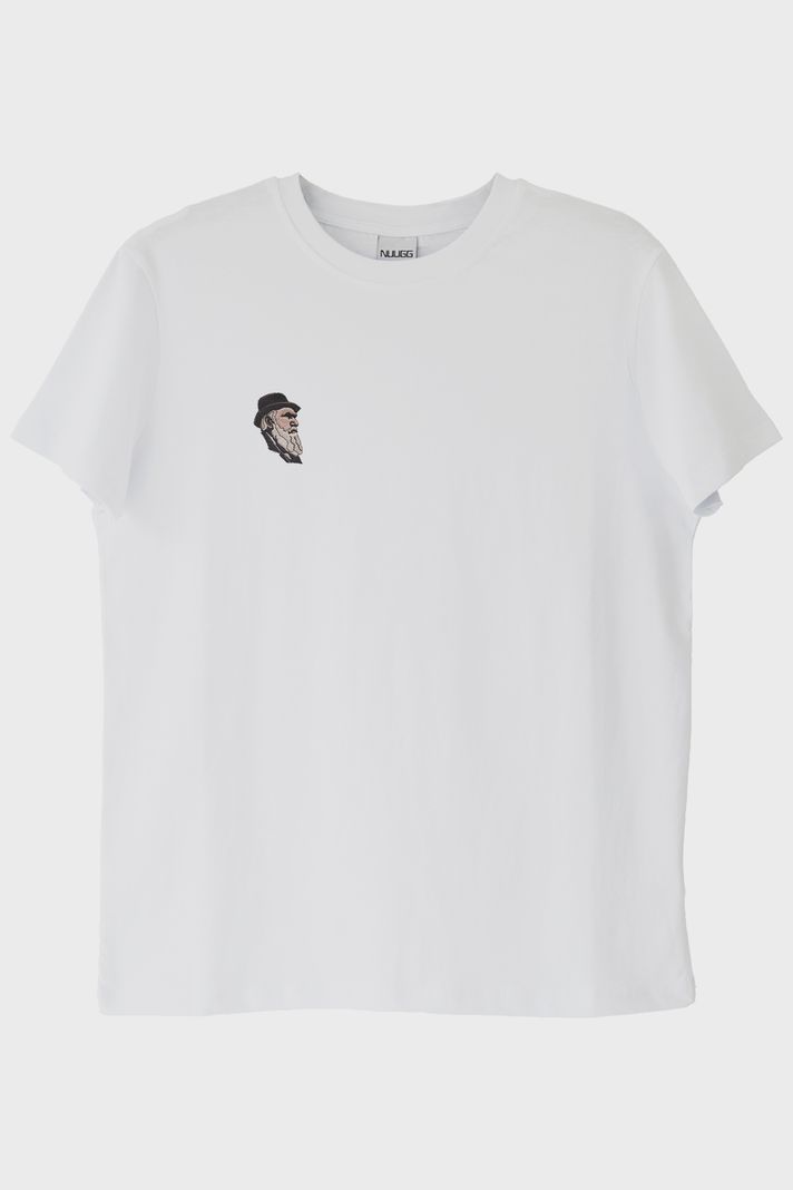 Charles Darwin Desenli Nakış Tişört - Evrim Ağacı Temalı