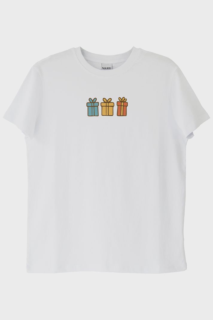 Renkli Hediyeler Beyaz Tişört