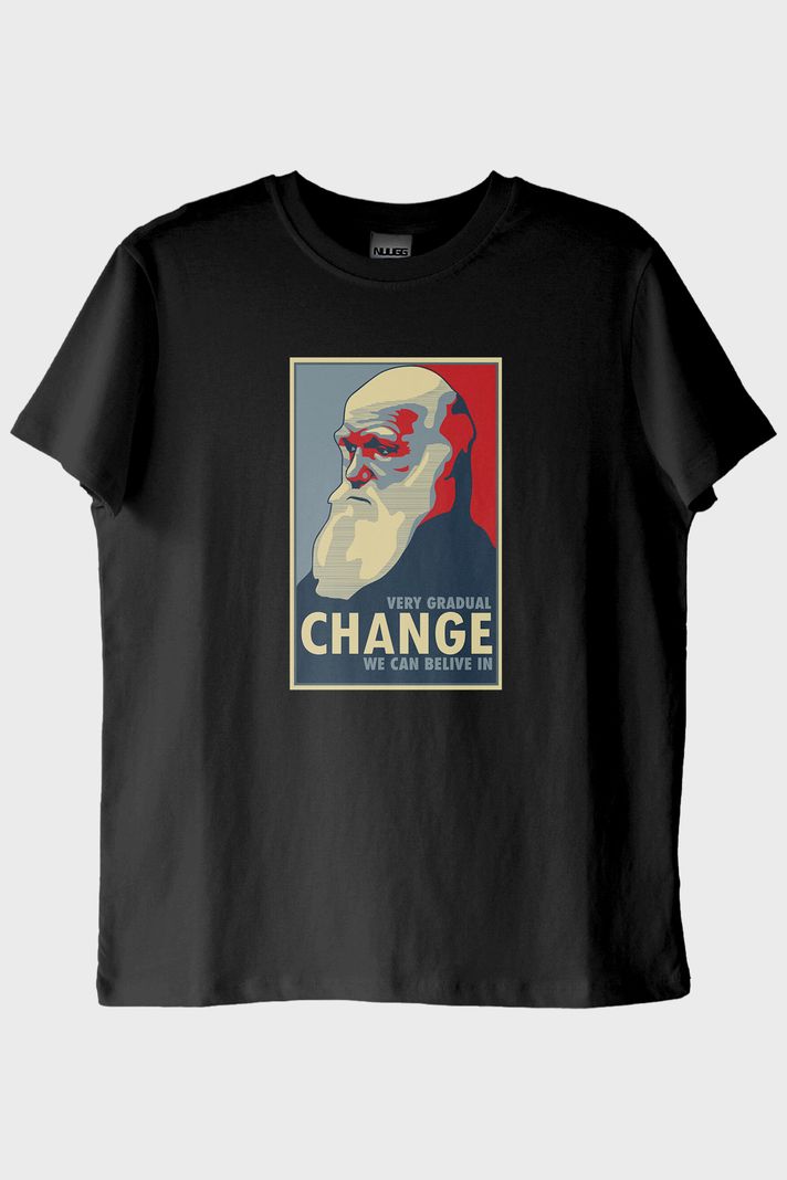 VERY GRADUAL CHANGE Baskılı Siyah Tişört